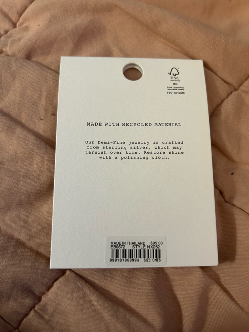 NWT Madewell Demi-Fine Crystal Station Necklace - Picture 6 of 7